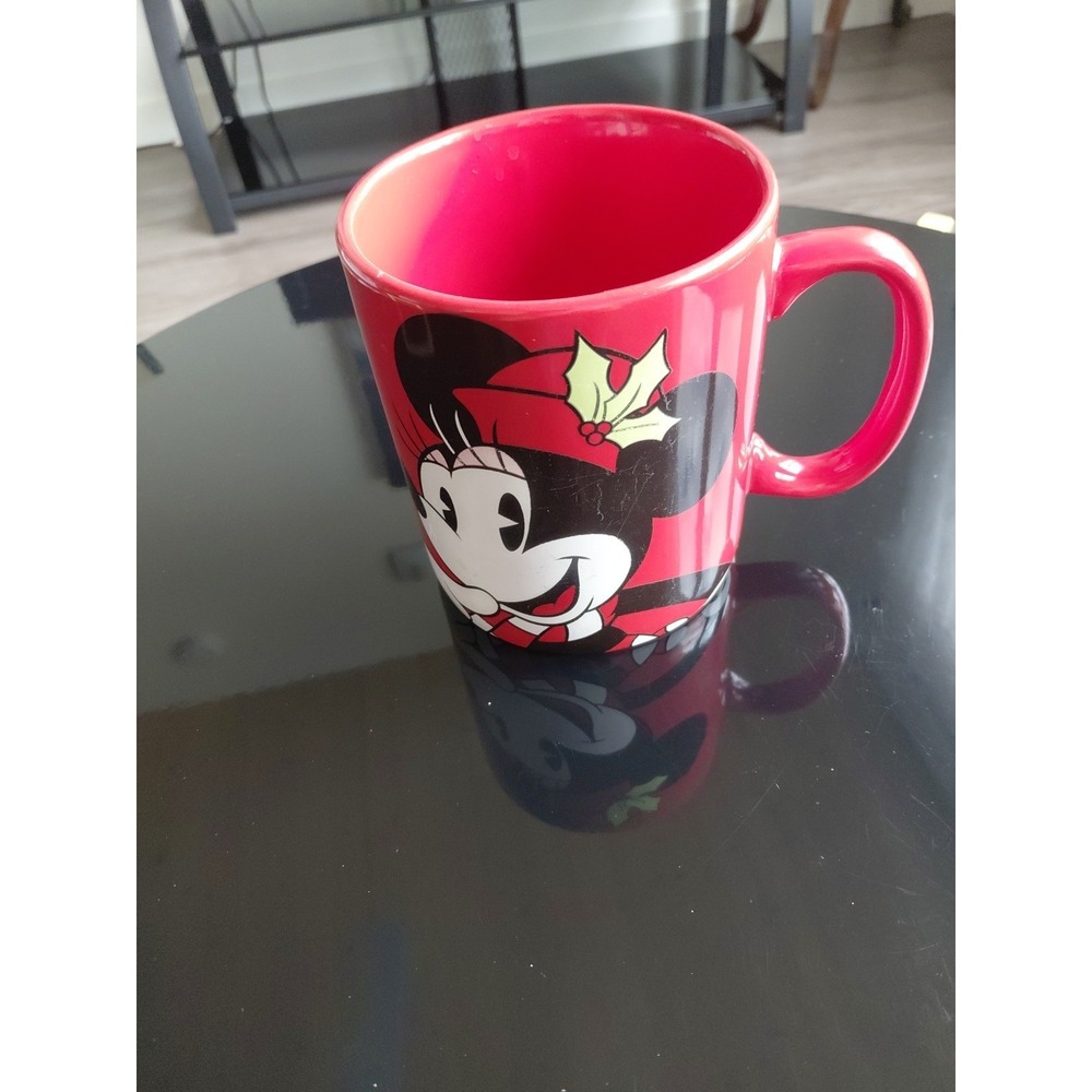 Disney Gallery Large Red Christmas Minnie Mouse Coffee‎ Tea Mug